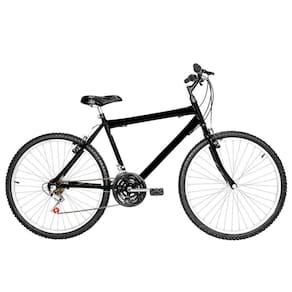 Bicicleta Masculina Aro 26 Mtb Alumínio Natural 18 Marchas Cor Preta