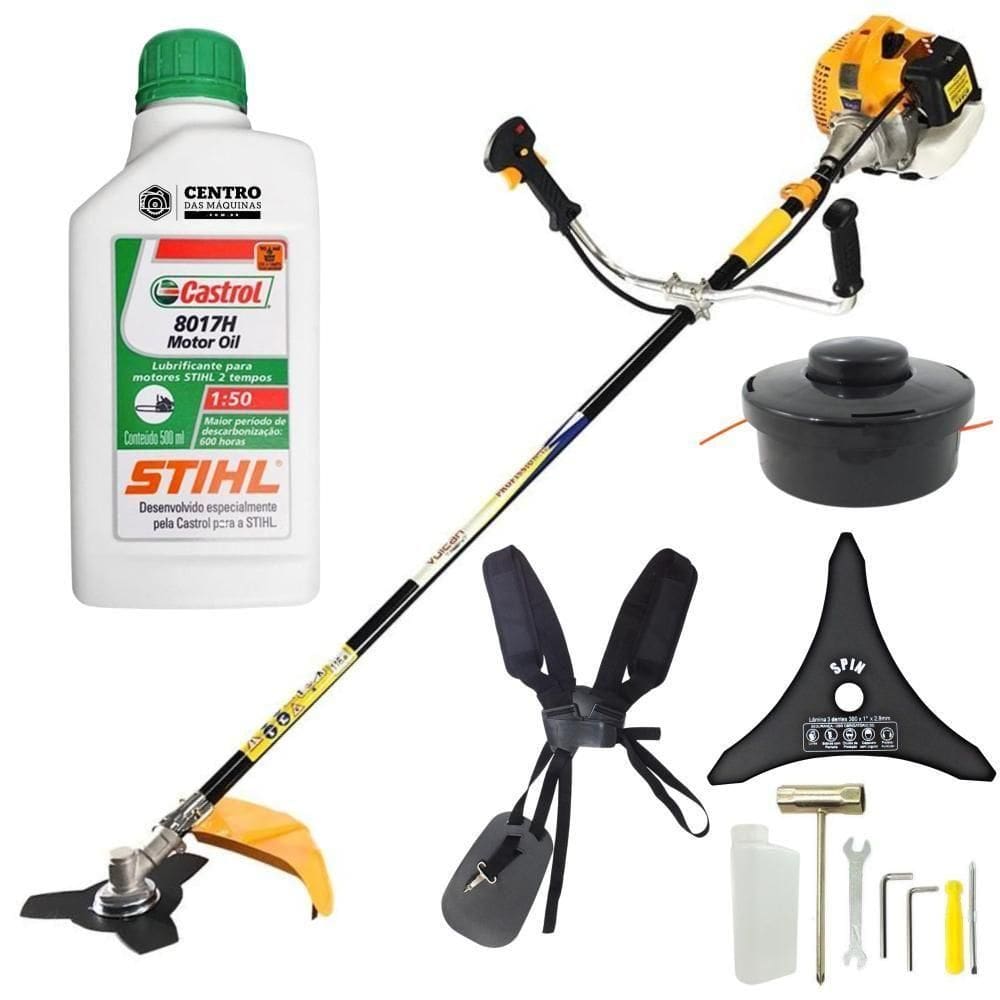 Roçadeira Potente Vr520h Vulcan + óleo Stihl 500ml 2 Tempos