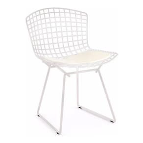 Cadeira Bertoia Branca Com Assento Branco Cor Branco