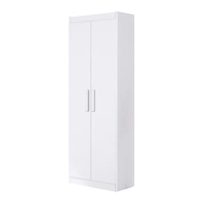 Armário Multiuso Com 2 Portas E 4 Prateleiras Cor Branco Aramóveis