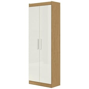Armário Multiuso Com 2 Portas E 4 Prateleiras Cor Atacama Off White Aramóveis