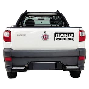 Adesivo Hard Working + Working Fiat Strada Kit 3 Pcs Strda45 Preto
