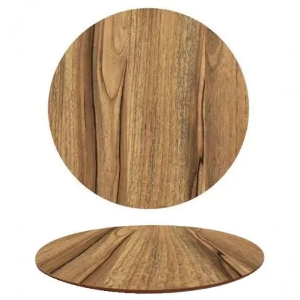 Tampo Em Mdf Oval 160x90 Cm - Nogueira Cor Marrom