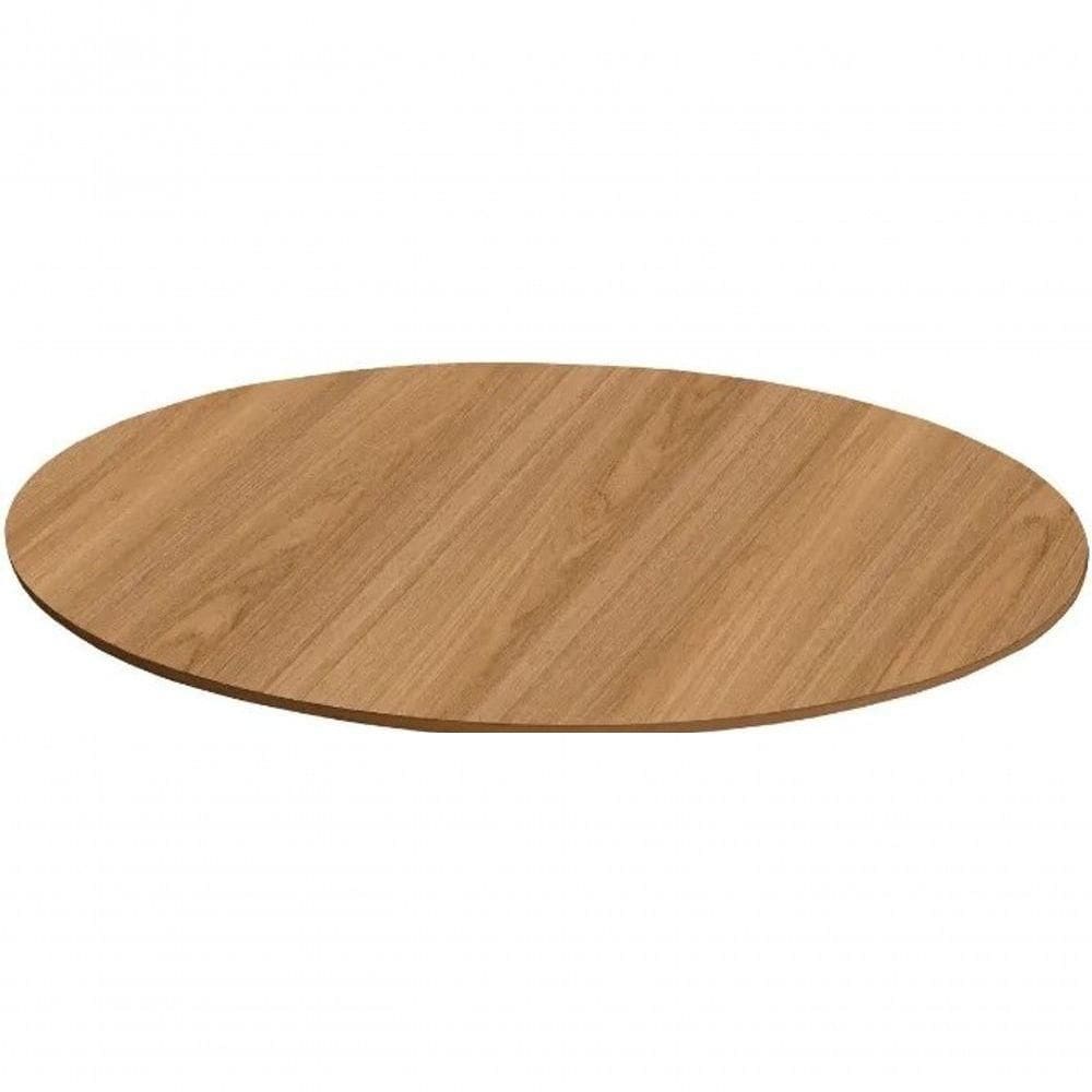 Tampo Em Mdf Oval 120x80 Cm - Freijó Cor Marrom
