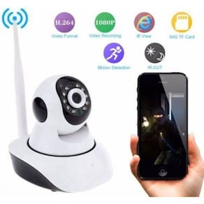 Câmera De Seguranca Ip Wireless Para Android Celular E Ios Wifi Hd P2P Com Visão Noturna Uma Antena