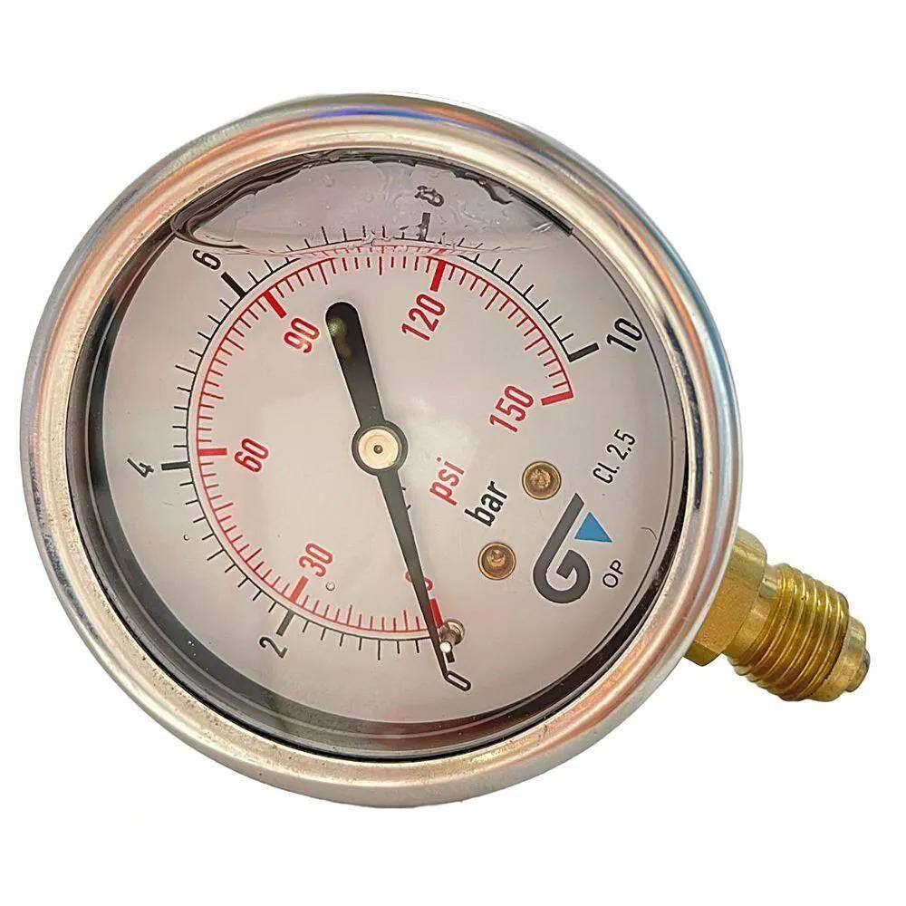 Manômetro Genebre Com Glicerina Rosca Bsp ¼ Peso 10kg
