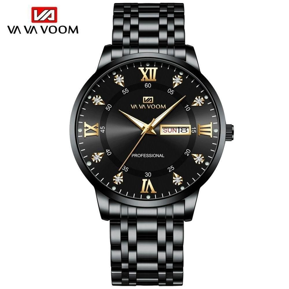 Relógio Masculino Va Va Voom Va-2461 À Prova D`Água Preto