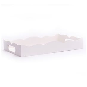 Bandeja Volteada Para Café Da Manhã 100% Mdf (31x22x05) Branco