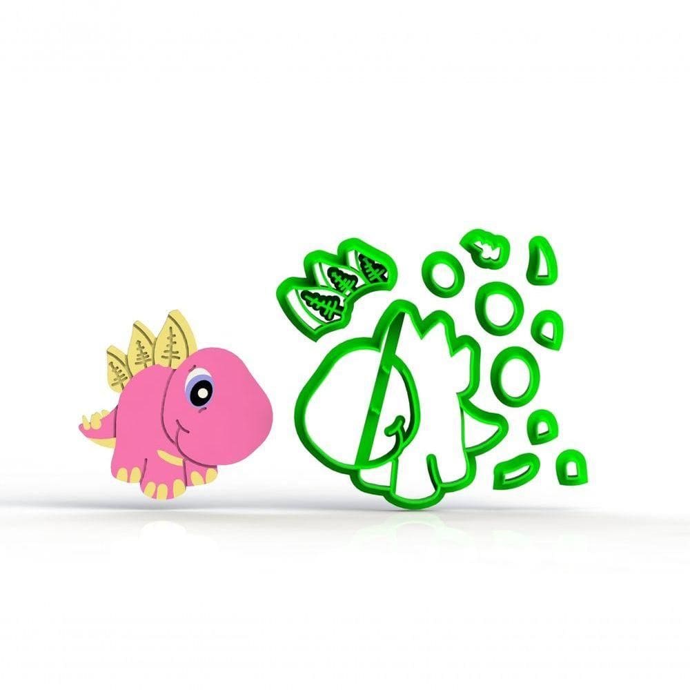 Cortador Dinossauros Baby - Mod 4 Tamanho 6 Cm