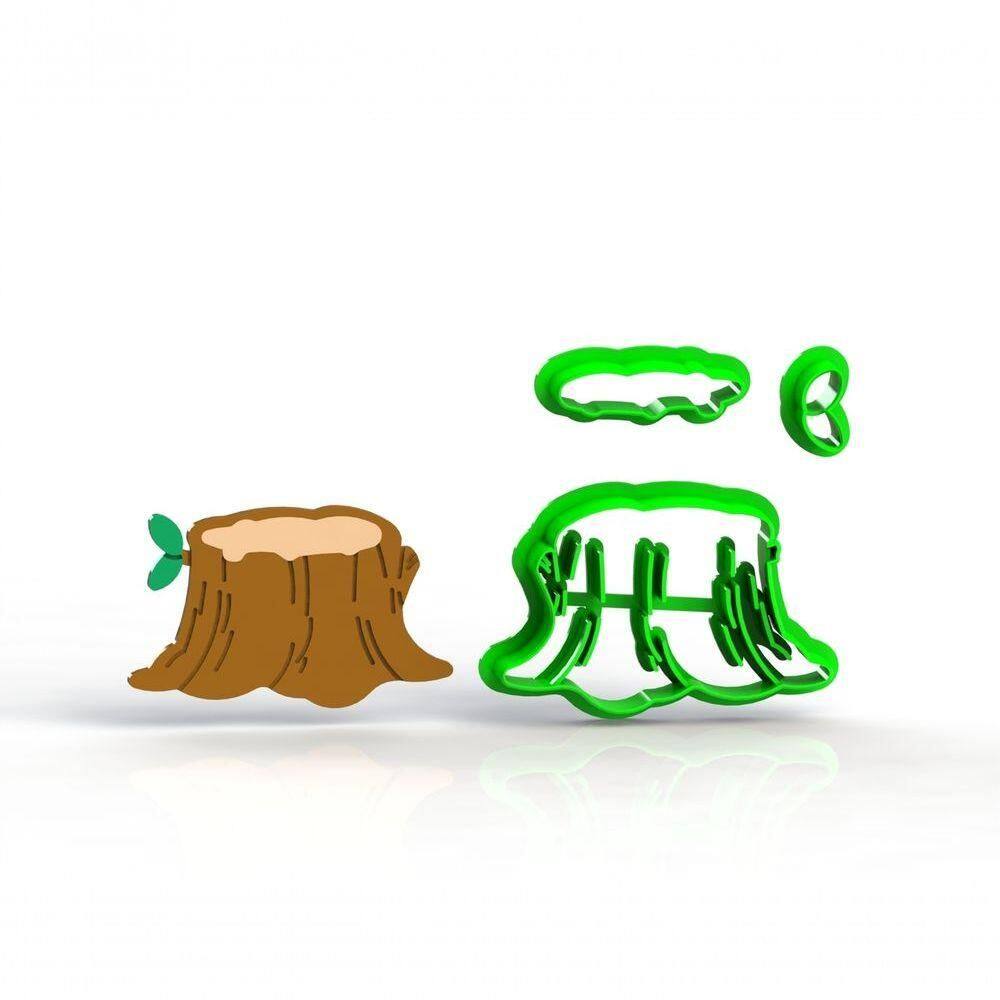 Cortador Tronco C Folha Mod2 Bosque Encantado Floresta Modular Tamanho 5 Cm