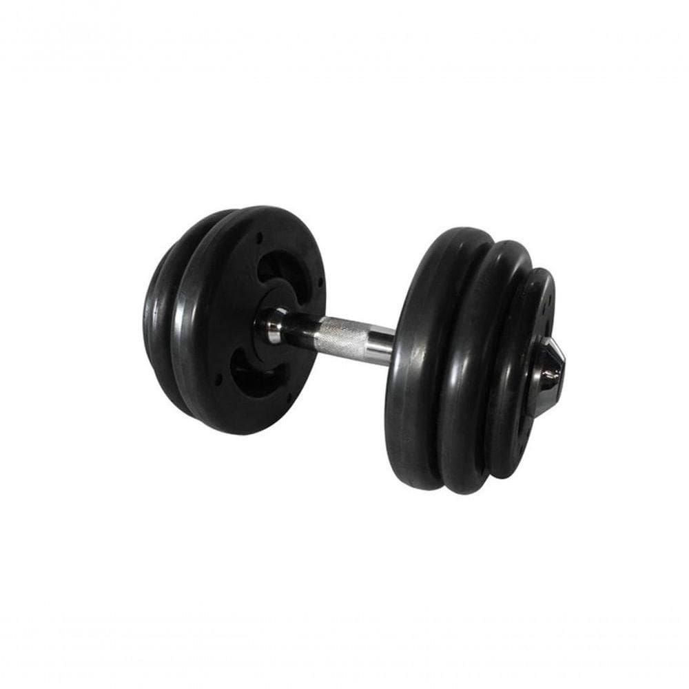 Dumbbell Injetado Com Pegada Cromada Academia Fitness 24Kg