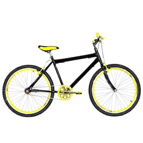 Bicicleta Masculina Aro 26 Mtb Aero Cor Preta E Amarela