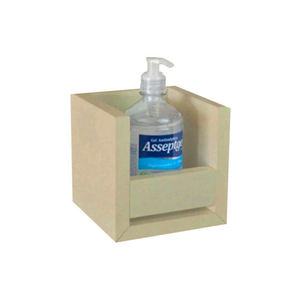 Suporte Álcool Em Gel Natural Em Mdf