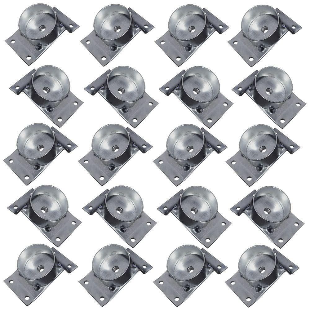 Kit 20 Chapinhas Inclinada 15º Tubo Pés Palito 5/16 Zincada