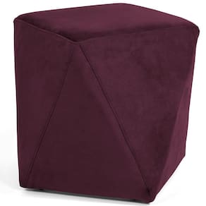 Puff Para Sala De Estar Ametista D02 Veludo Marsala C-278