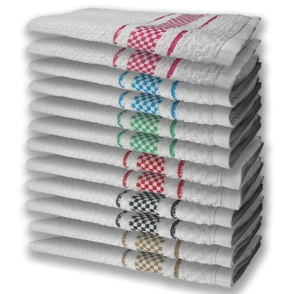 12 Panos De Prato Atoalhado Felpudo Mr+pr+vm+vd+az+rs