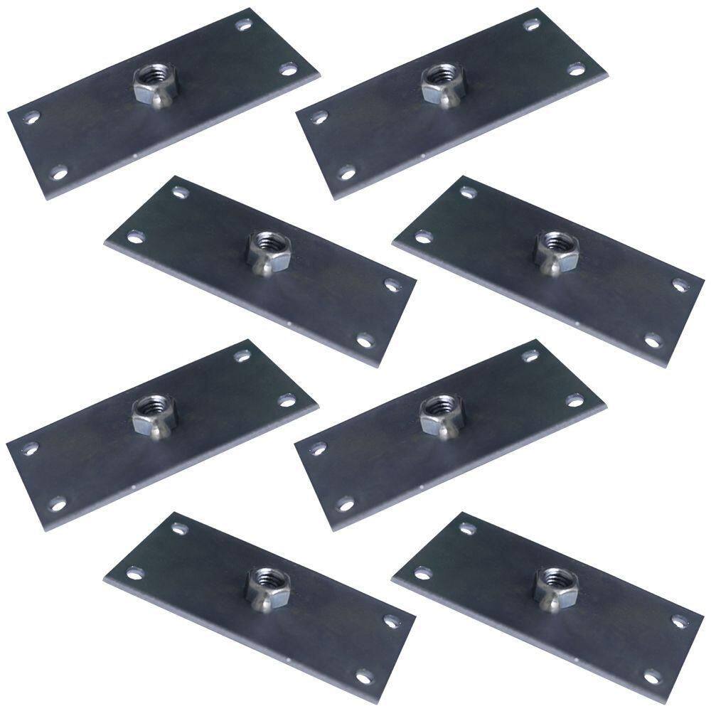 Kit 8 Chapinhas Reta Fixação Pés Palito Rosca 5/16 Zincada