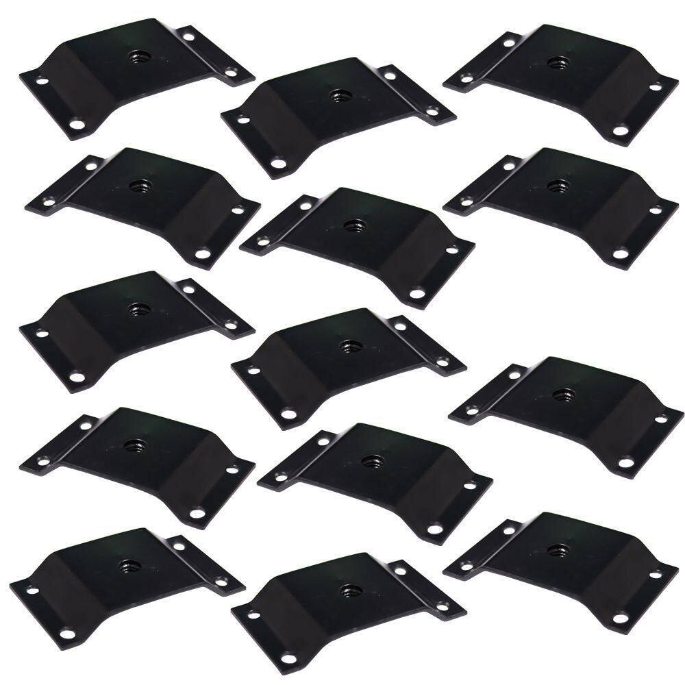 Kit 14 Chapinhas Elevada Fixação Pés Palito Rosca 5 16 Preto