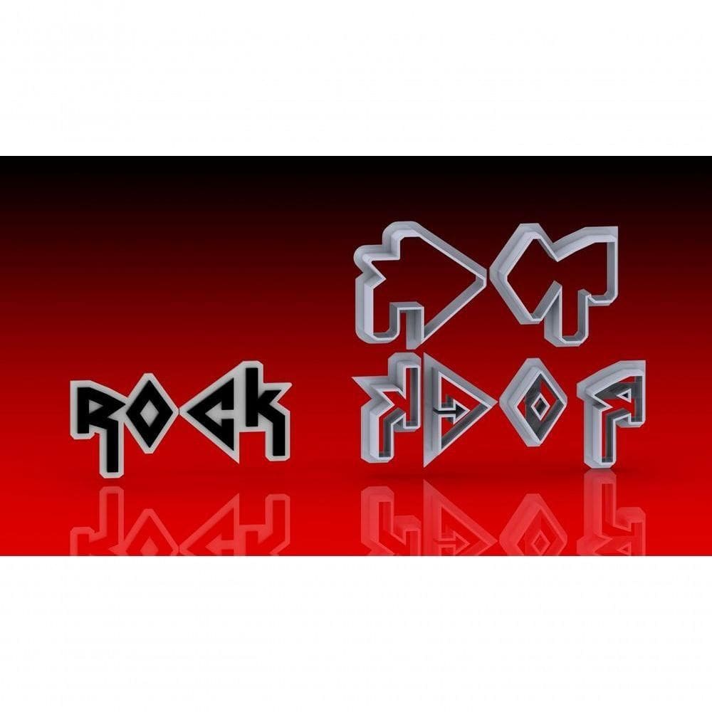 Cortador Rock Logo Modular Tamanho 5 Cm
