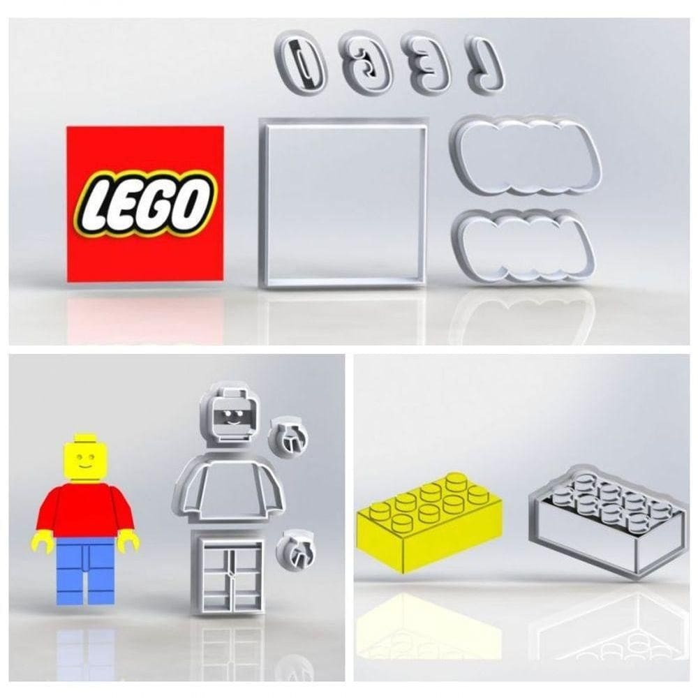 Cortador Kit Lego - 3 Modelos 6 Cm