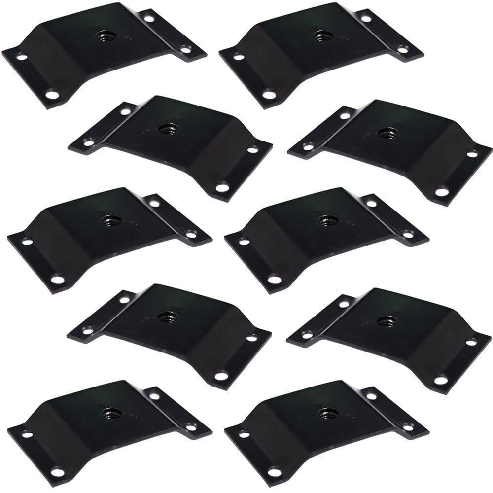 Kit 10 Chapinhas Elevada Fixação Pés Palito Rosca 5 16 Preto
