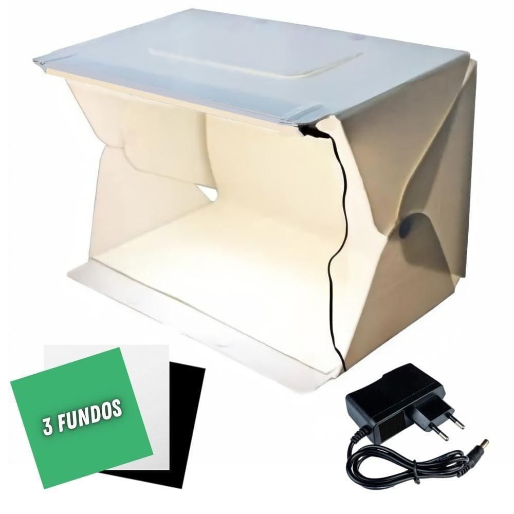 Estúdio Fotográfico Portátil P/ Tirar Fotos De Produtos Médios Evobox Plus