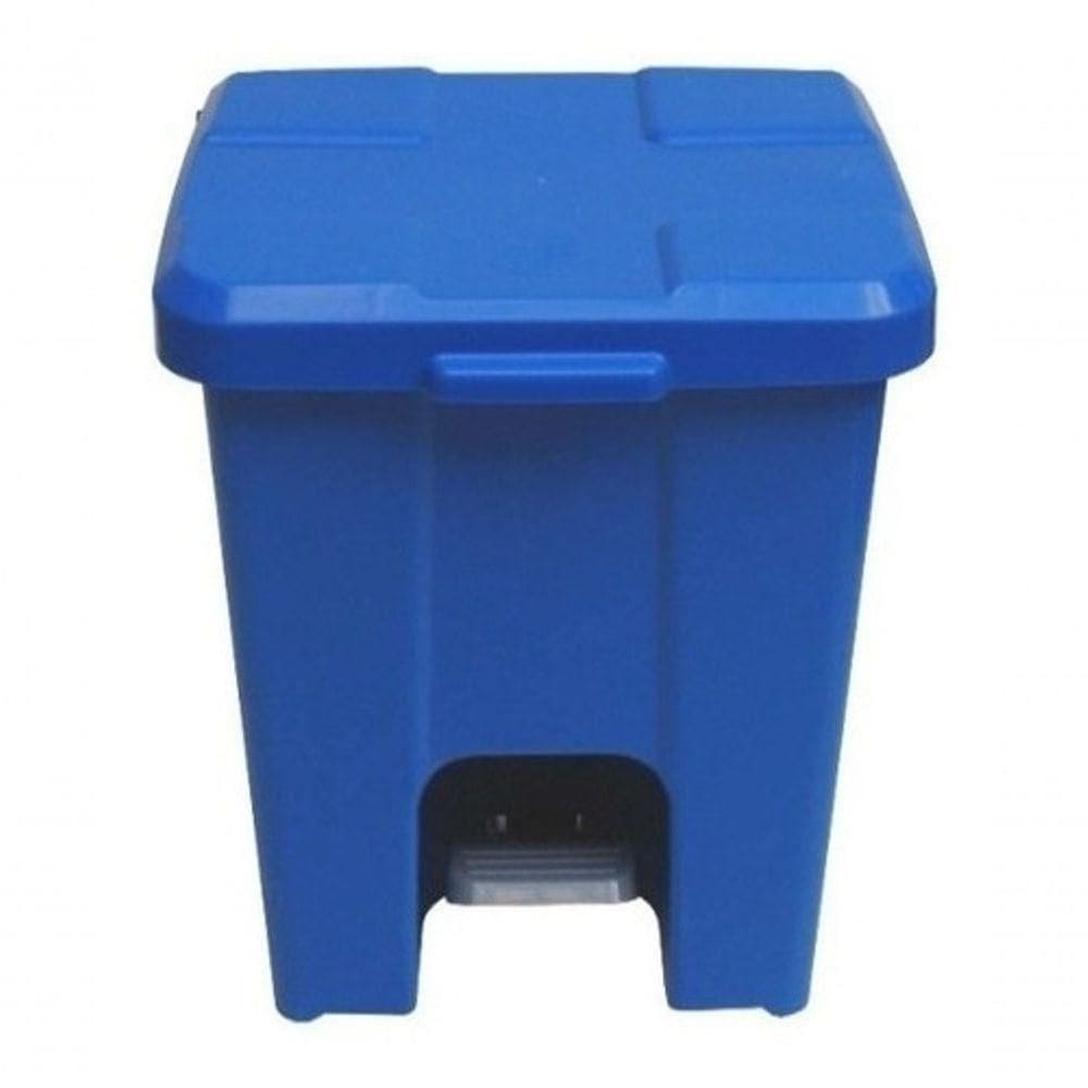 Cesto Lixeira Quadrada Plastica Com Pedal 25L Branco