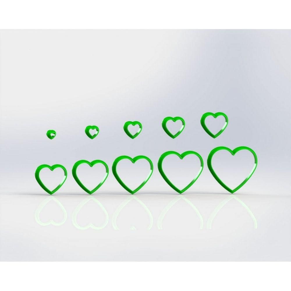 Cortador Polymer Clay (mod 18) Coração Tamanho 1 Cm