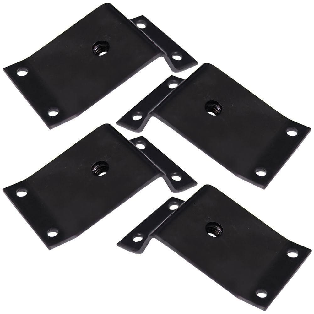 Kit 4 Chapinhas Inclinada 15º Pés Palito Rosca 5/16 Preto