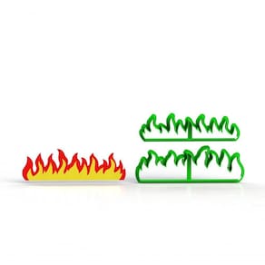 Cortador Bombeiro Fogo Modular Mod 2 Tamanho 5cm