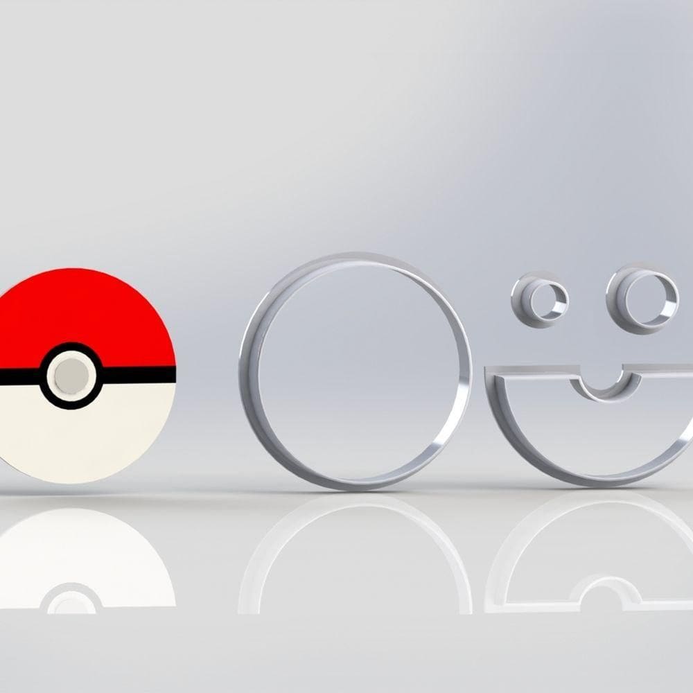 Cortador Pokemon Pokebola Tamanho 7cm