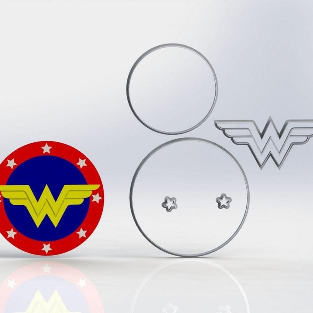 Cortador Mulher Maravilha Modular Mod 2 Tamanho 12 Cm