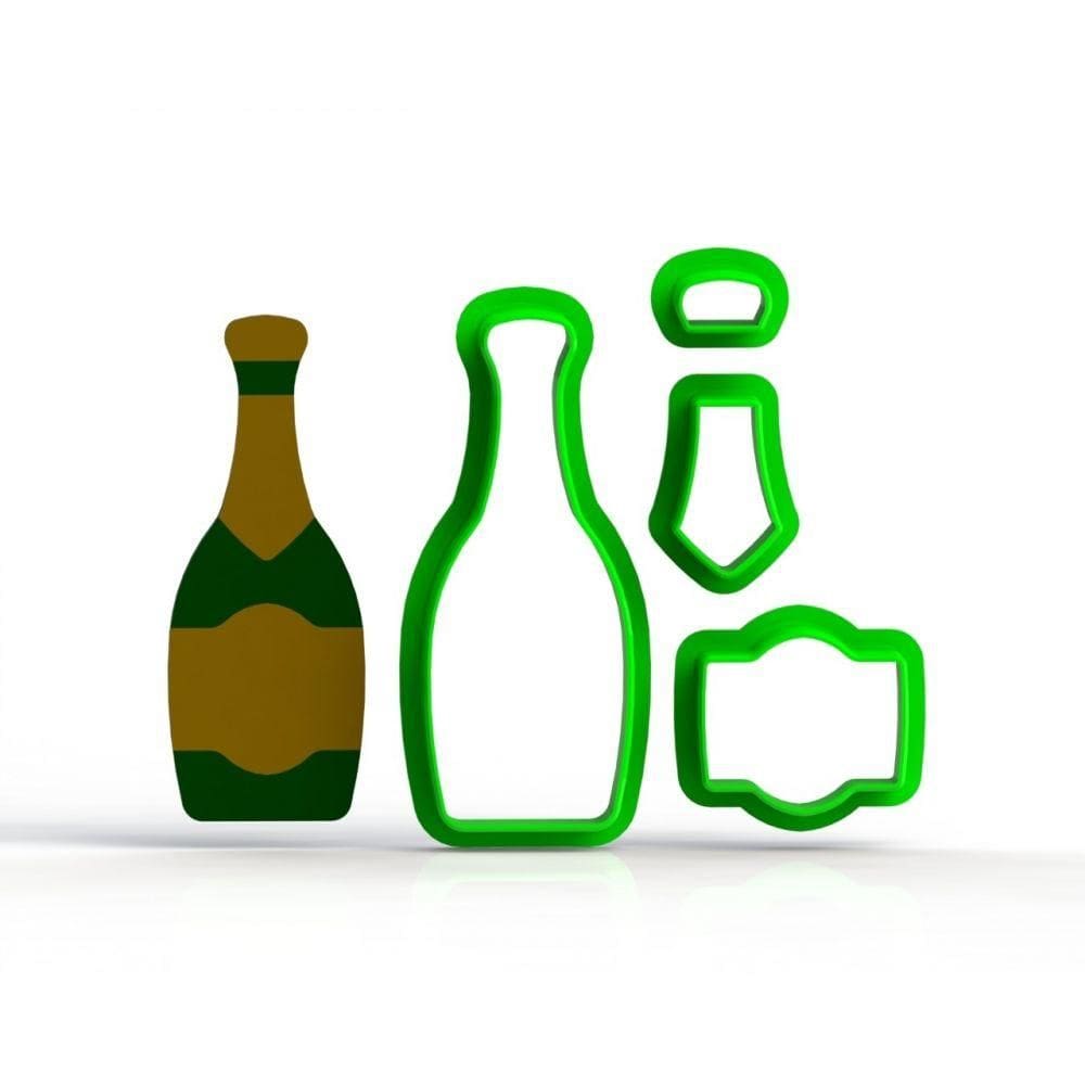 Cortador Garrafa De Champanhe Champagne Modular Ano Novo Tamanho 8 Cm