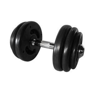 Dumbbell Injetado Com Pegada Cromada Academia 14Kg
