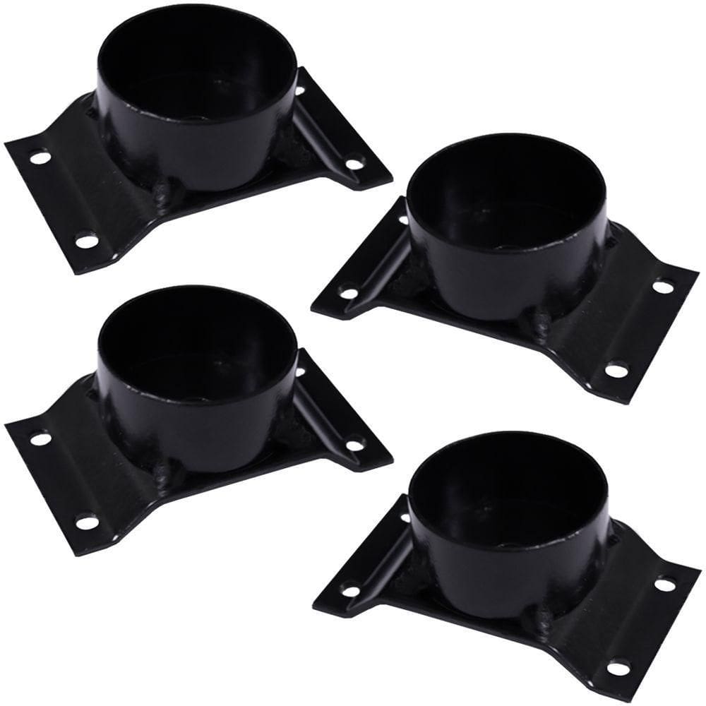 Kit 4 Chapinhas Elevada Com Tubo Pés Palito Rosca 5/16 Preto