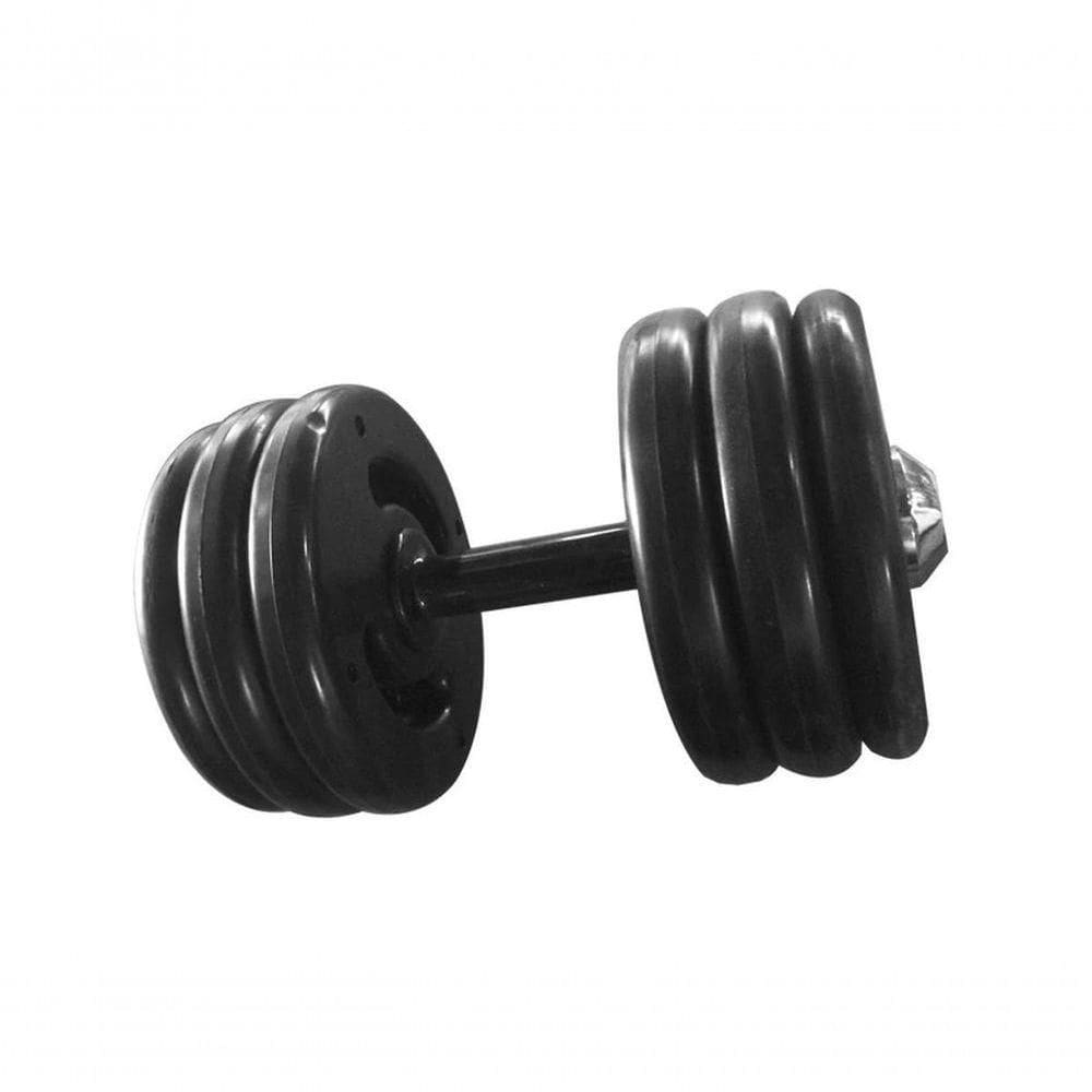 Dumbbell Injetado Pegada Emborrachada Academia Fitness 24Kg