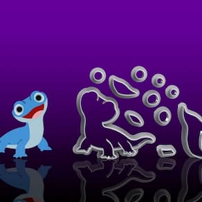 Cortador Frozen Salamandra Bruni Modular Tamanho 5cm