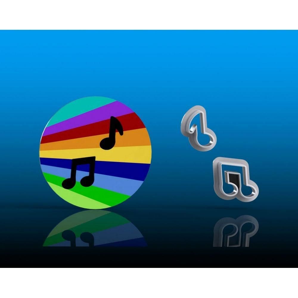 Cortador Now United - Notas Musicais Tamanho 1,5 Cm