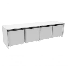 Mesa Com Baús Organizadores Dóris 100% Mdf Baús Brinquedos