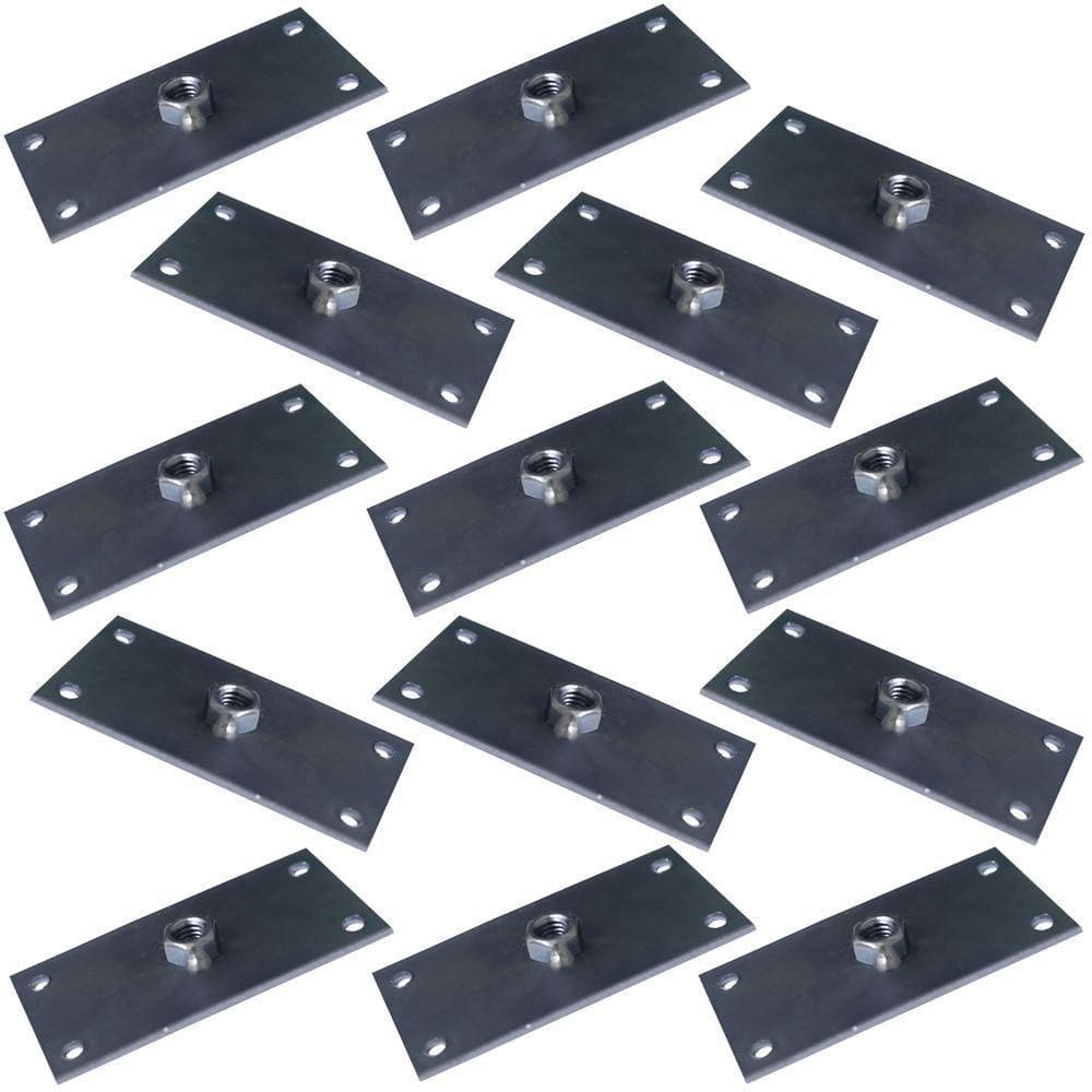 Kit 14 Chapinhas Reta Fixação Pés Palito Rosca 5/16 Zincada