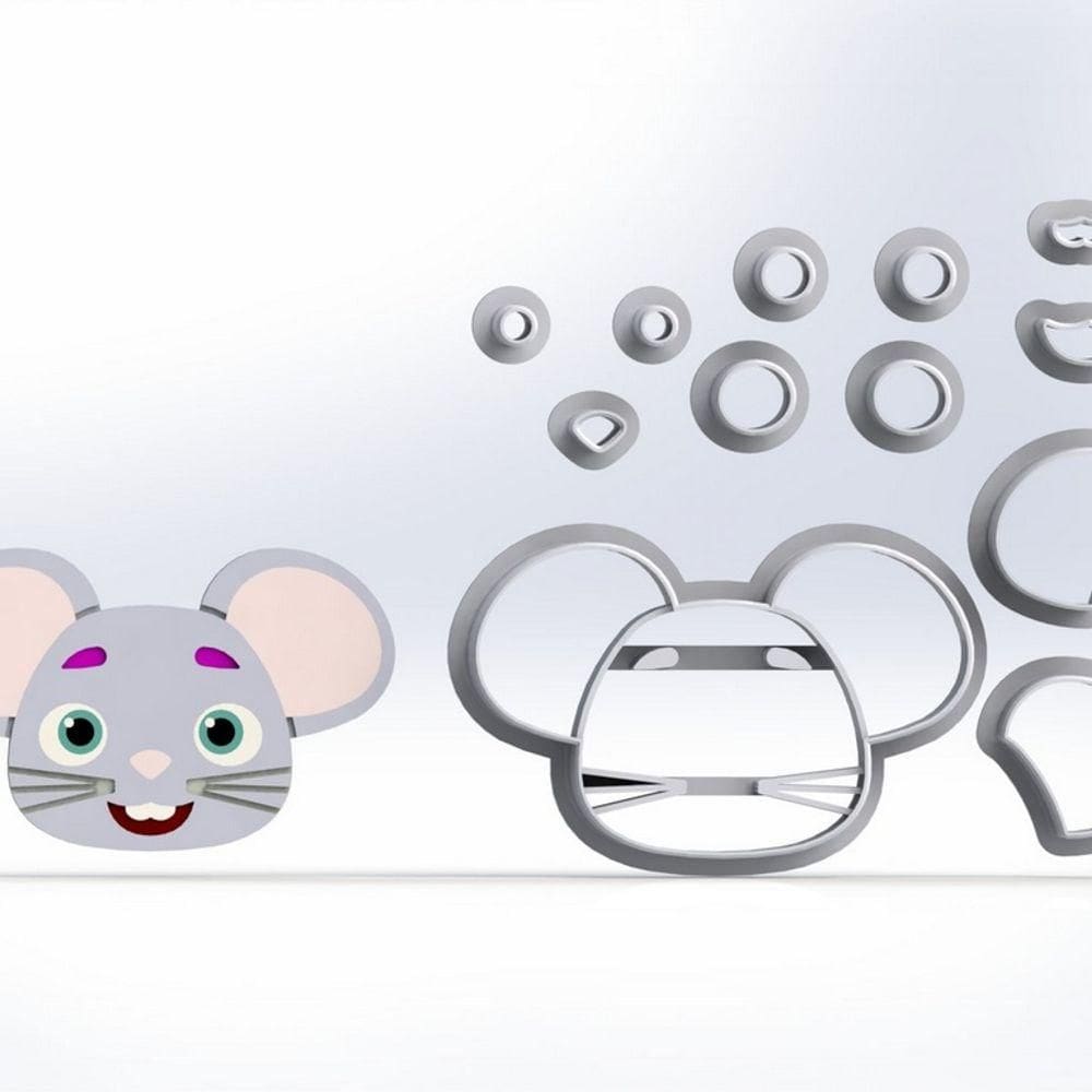 Cortador Cocomelon Ratinho Modular Tamanho 5cm