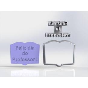Cortador Livro Dia Dos Professores Tamanho 7cm