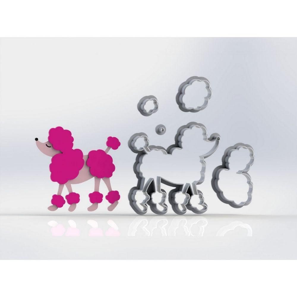 Cortador Poodle Da Barbie Modular Tamanho 6 Cm