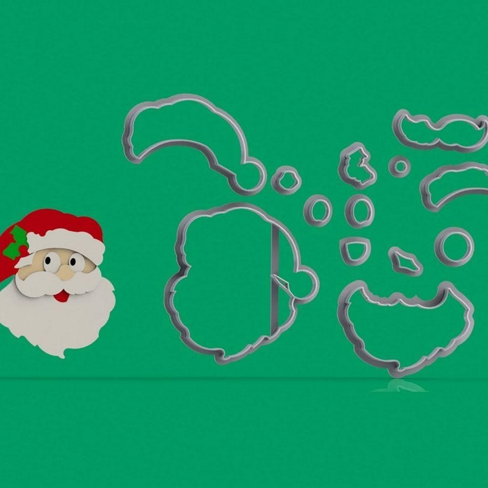Cortador Papai Noel Modular Mod 1 Tamanho 10cm