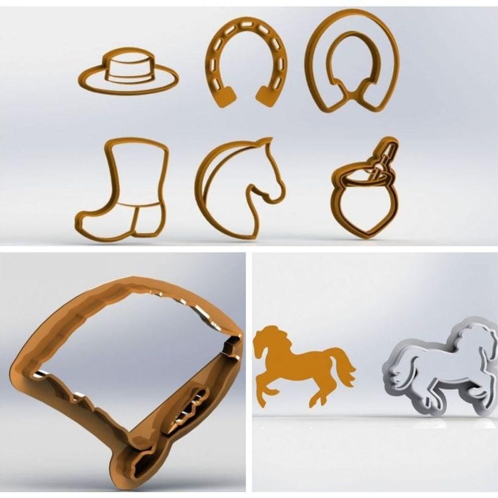 Cortador Kit Especial Semana Farroupilha Gaúcho Tamanho 4cm