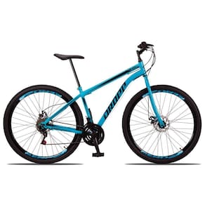 BicicletaAro 29 Quadro Aço 21 MarchasAzul Preto - Dropp