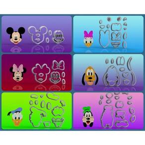 Cortador Turma do Mickey com 6 Personagens Tamanho 5cm