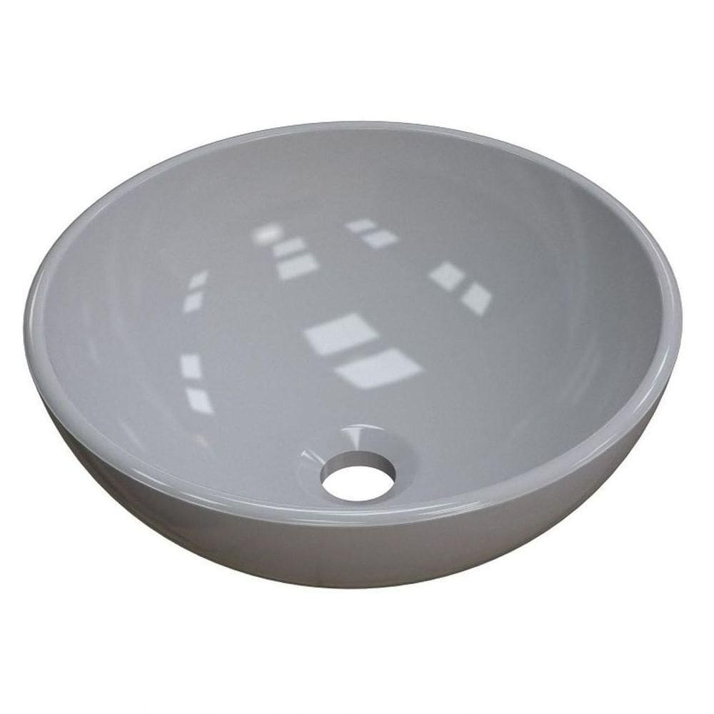 Cuba Pia De Apoio Para Banheiro Redonda Bowl 30 C08 Cinza