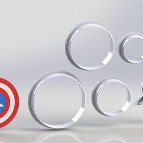 Cortador Heróis Capitão América Escudo Modular Tamanho 3cm