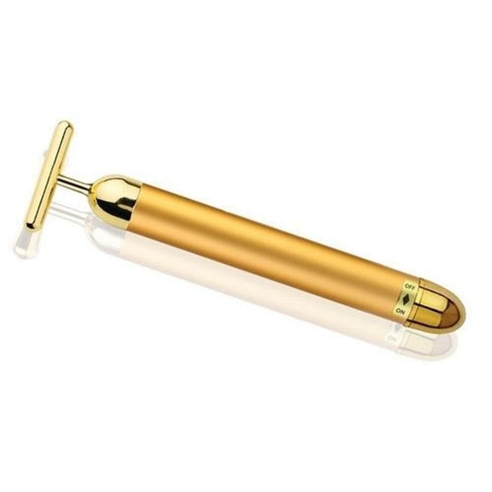 Massageador Facial Ouro 24K Para Rejuvenescer Rosto Pescoço Beauty Bar 24K Gold